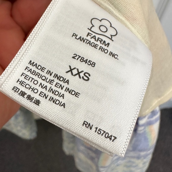 Rare‼️FARM Rio Tropical Print V-Neck Puff Sleeve Maxi Dress Fits Size XS or S - Picture 14 of 16